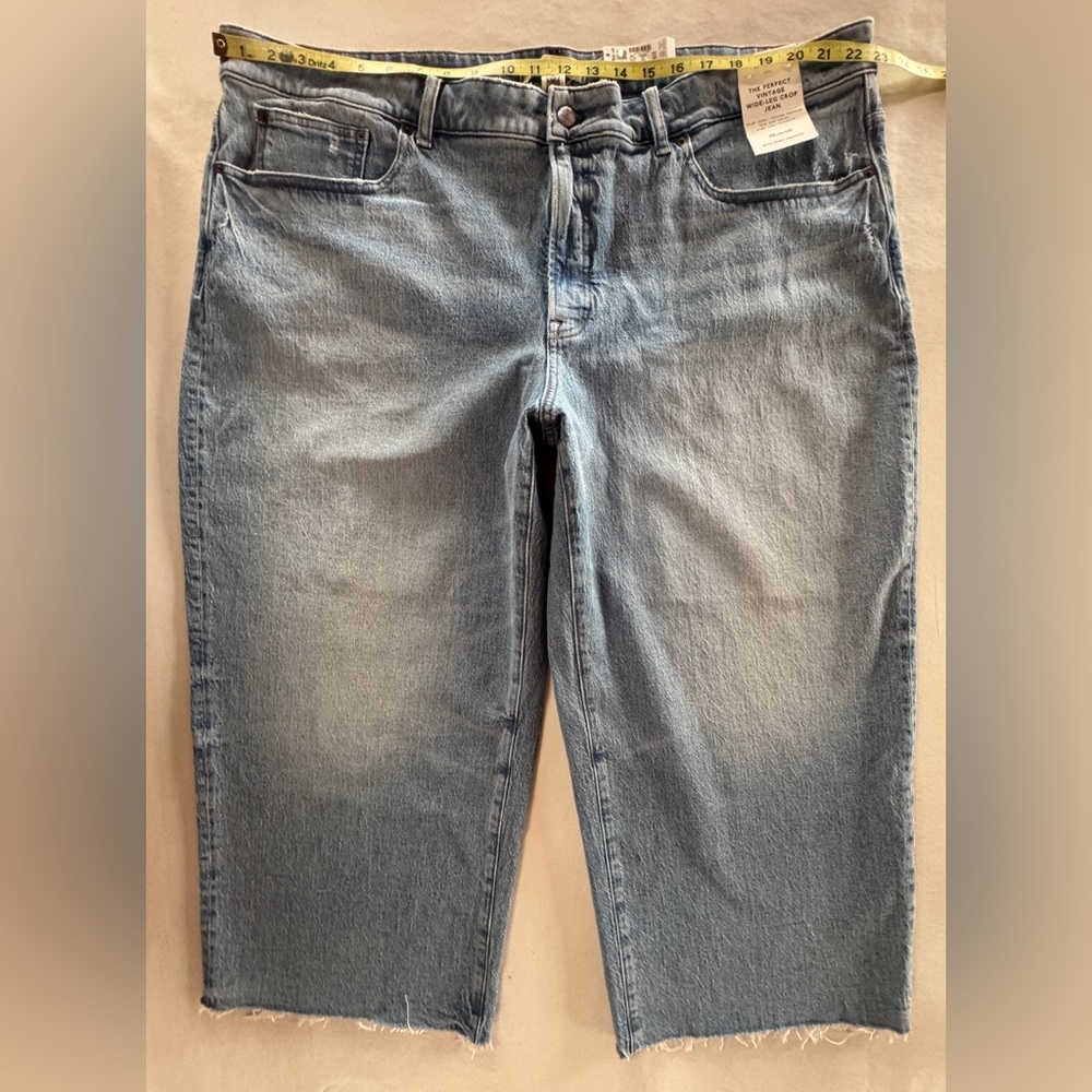 Madewell NT157 The Perfect Vintage Wide-Leg Crop Jeans Hallstead Wash (24W) - Picture 7 of 17